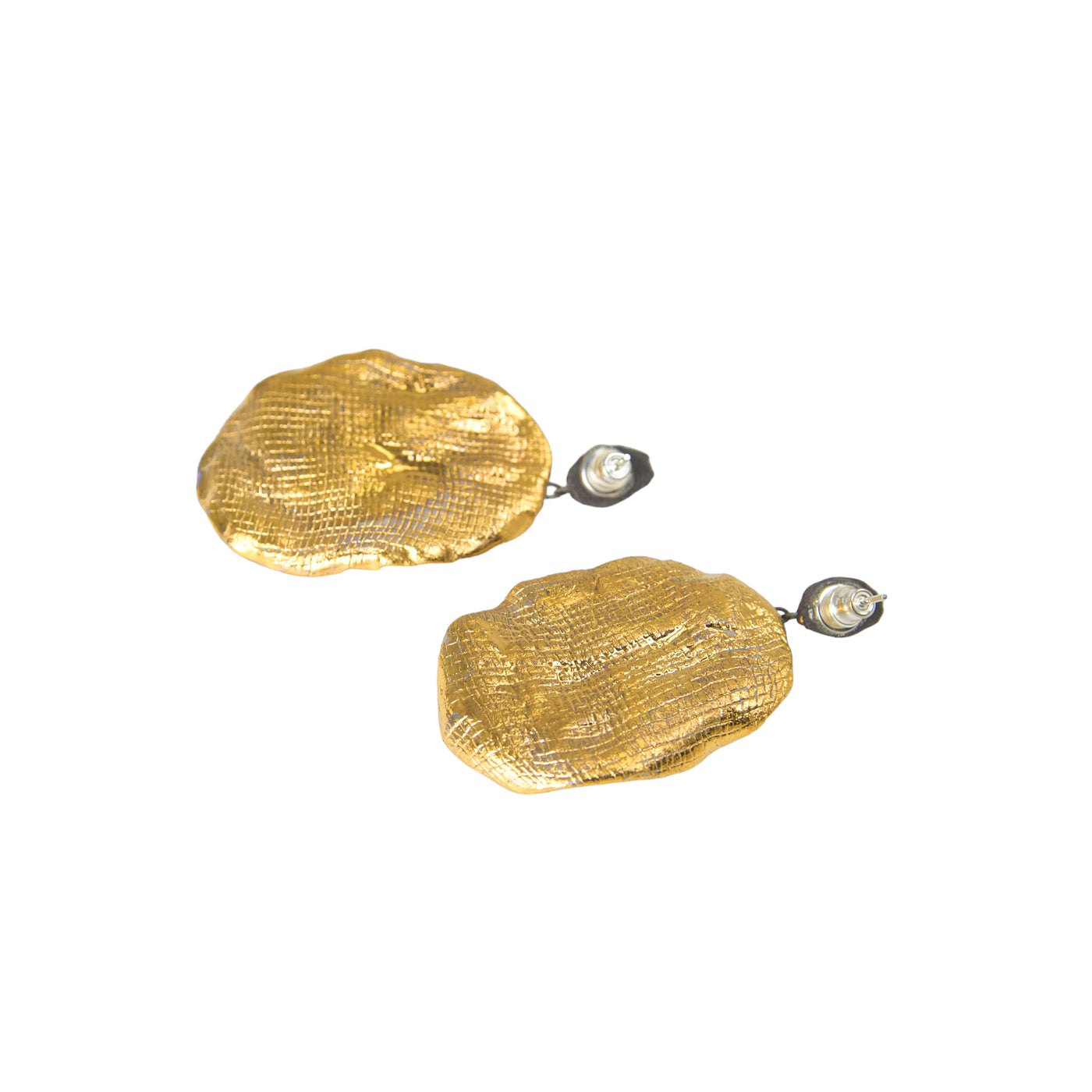 "Ornella" Gold Porcelain Earrings