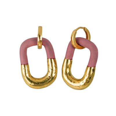 "Ruby" Hoops With Charm Maxi