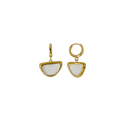 "Liana" Gold Porcelain Earrings