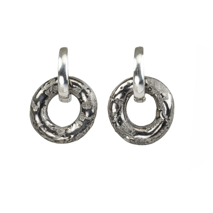 "Luna" Hoops With Charm Midi