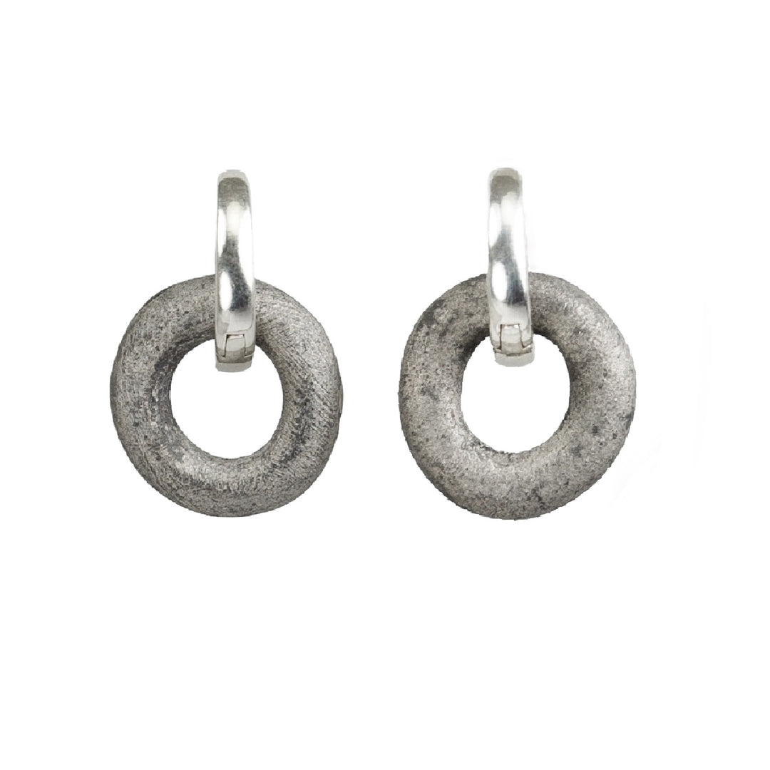 "Luna" Hoops With Charm Midi