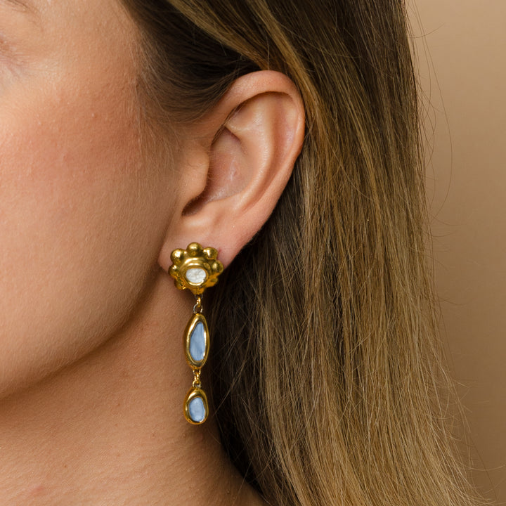 "Saro" Porcelain Earrings