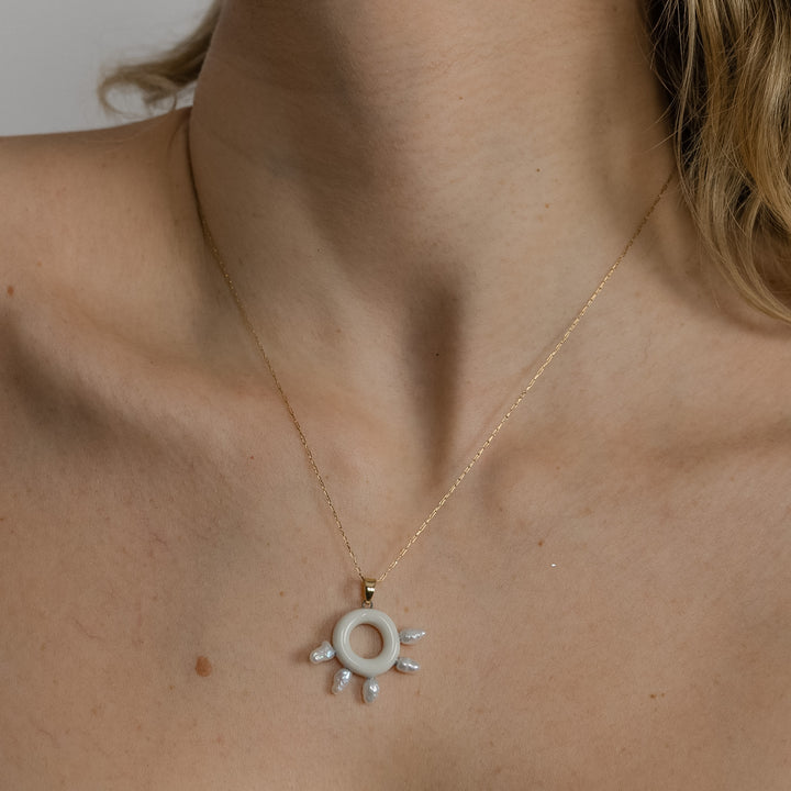 "Dahlia" porcelain necklace
