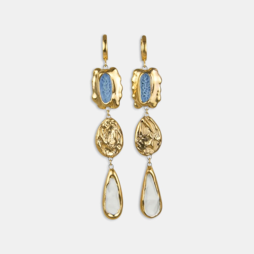 Rankų darbo porcelianiniai auskarai iš freakyfoxx