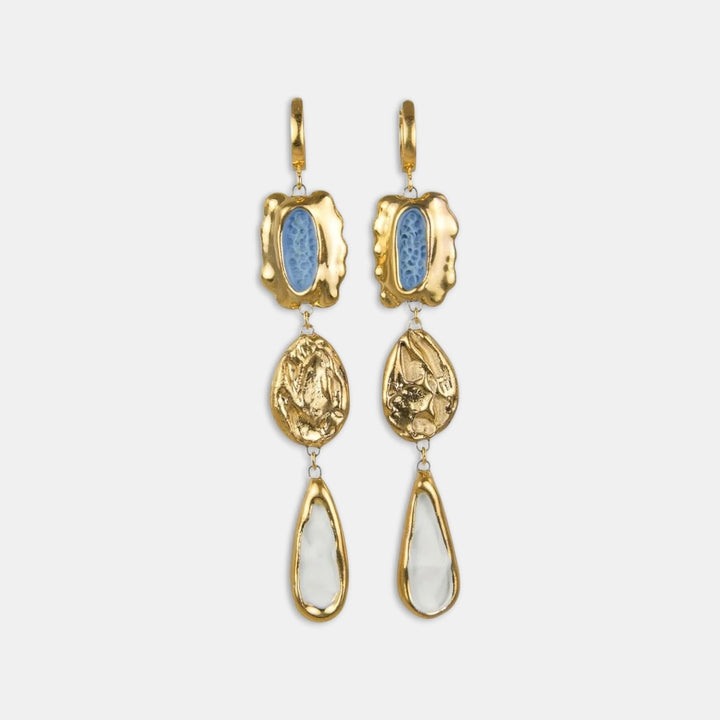 Handmade porcelain earrings by freakyfoxx