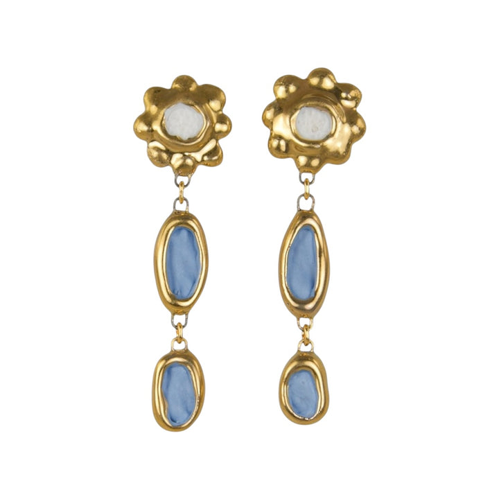 "Saro" Porcelain Earrings