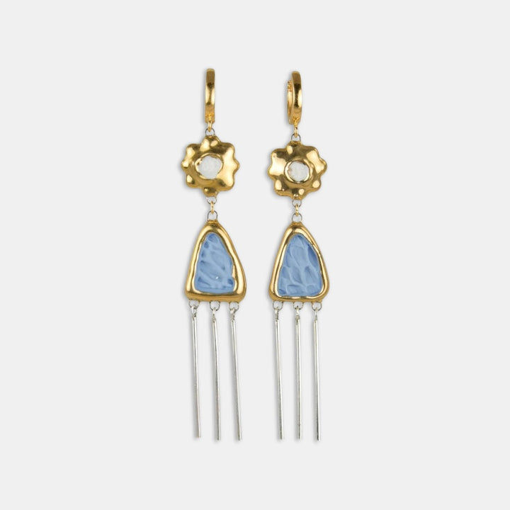 Handmade porcelain earrings by freakyfoxx