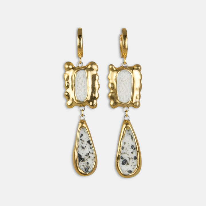 Handmade porcelain earrings by freakyfoxx
