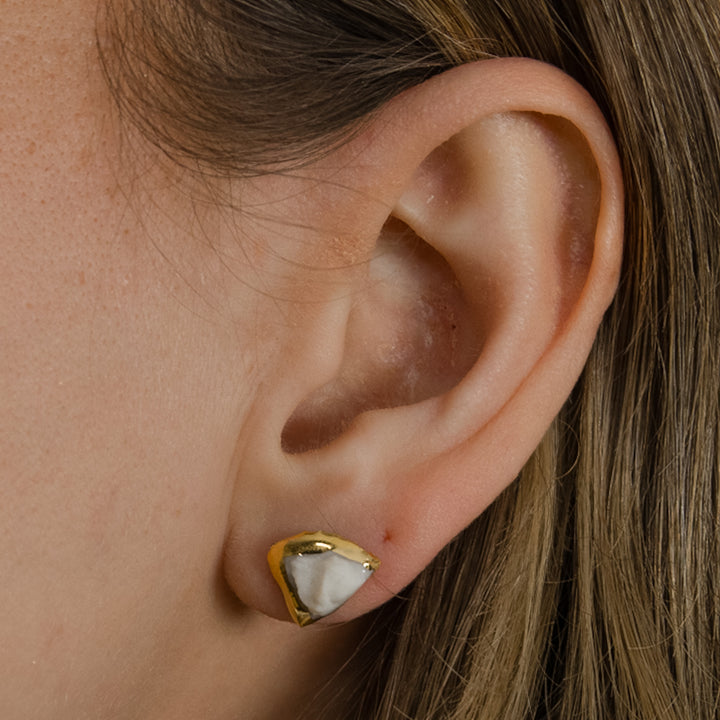 „Della“ vienetiniai porceliano auskarai