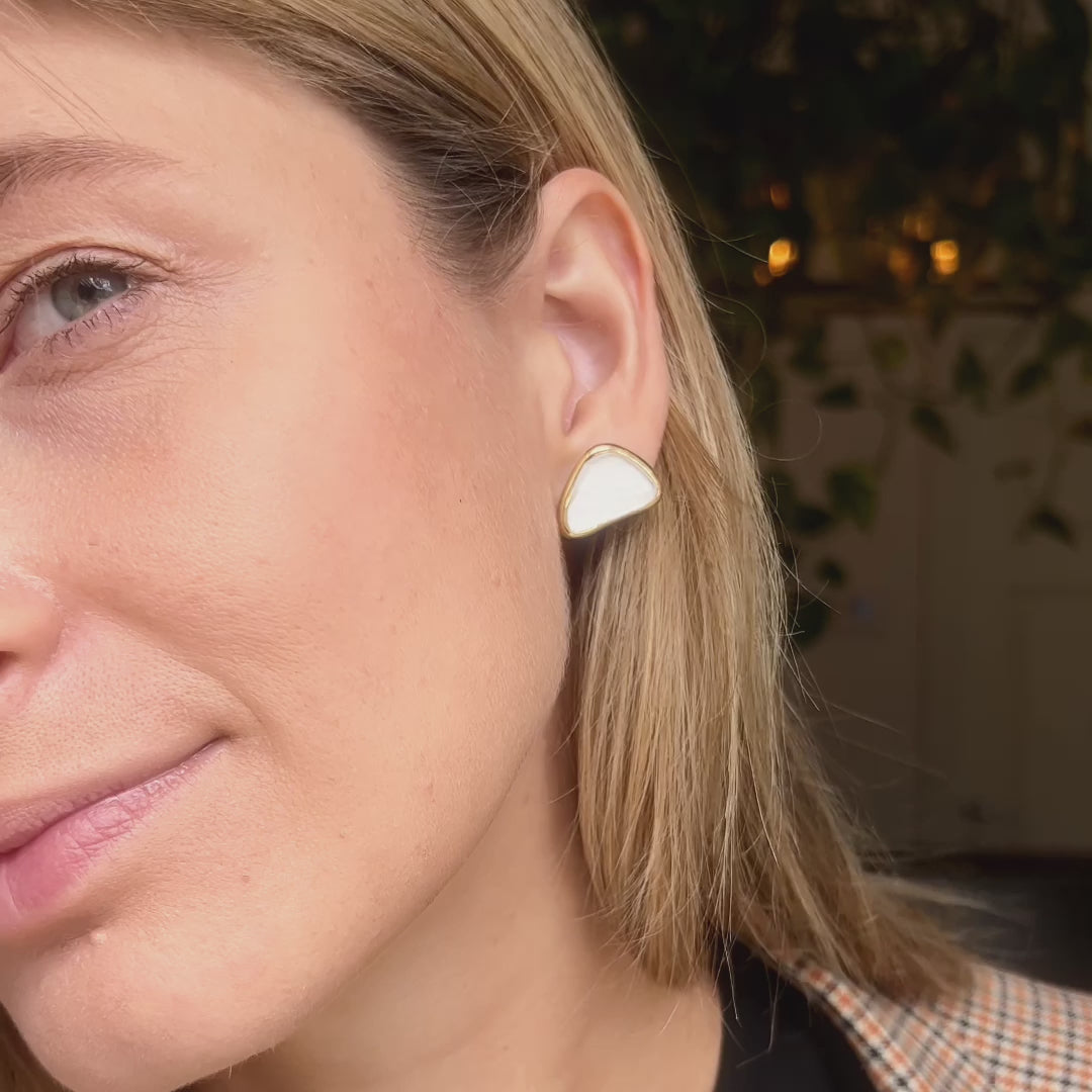 "Mia" porcelain earrings