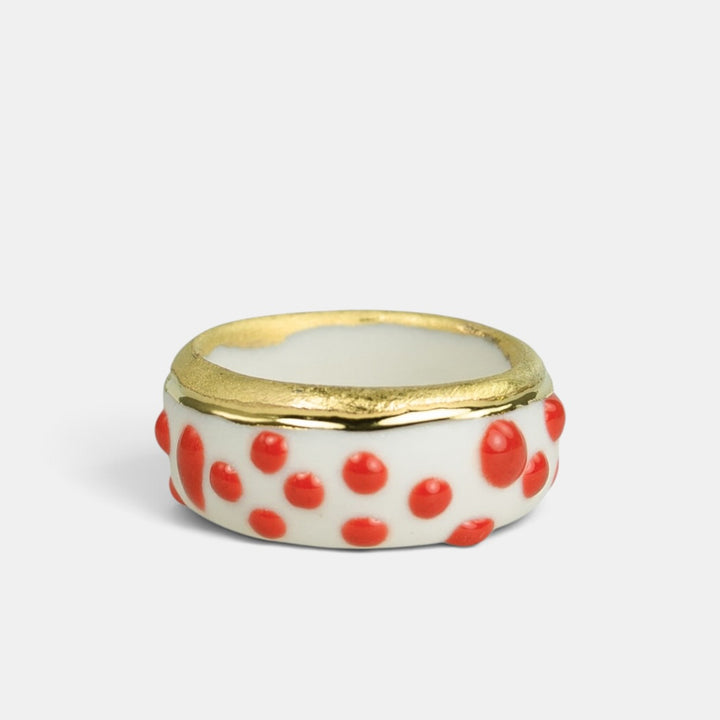"Pippa" Porcelain Ring With Gold