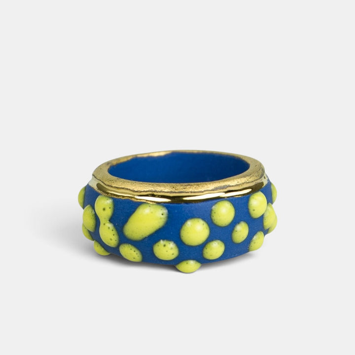 "Bonnie" Porcelain Ring With Gold