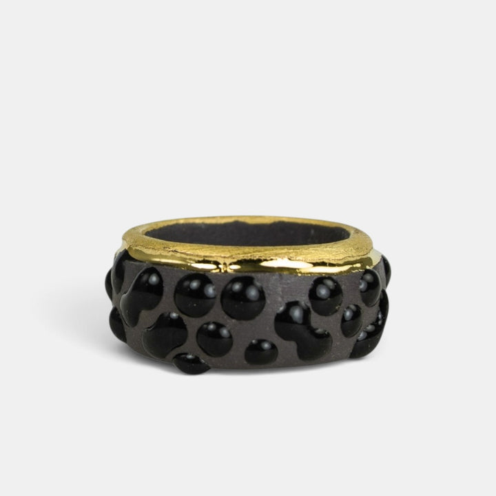 "Zuzu" Porcelain Ring With Gold
