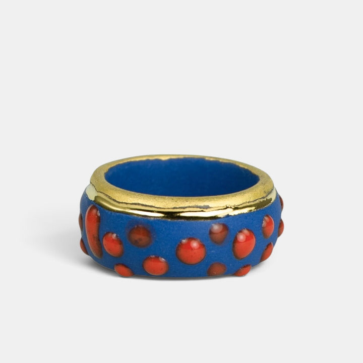 "Moxie" Porcelain Ring With Gold