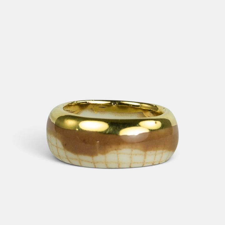 "Blair" Porcelain Ring With Gold