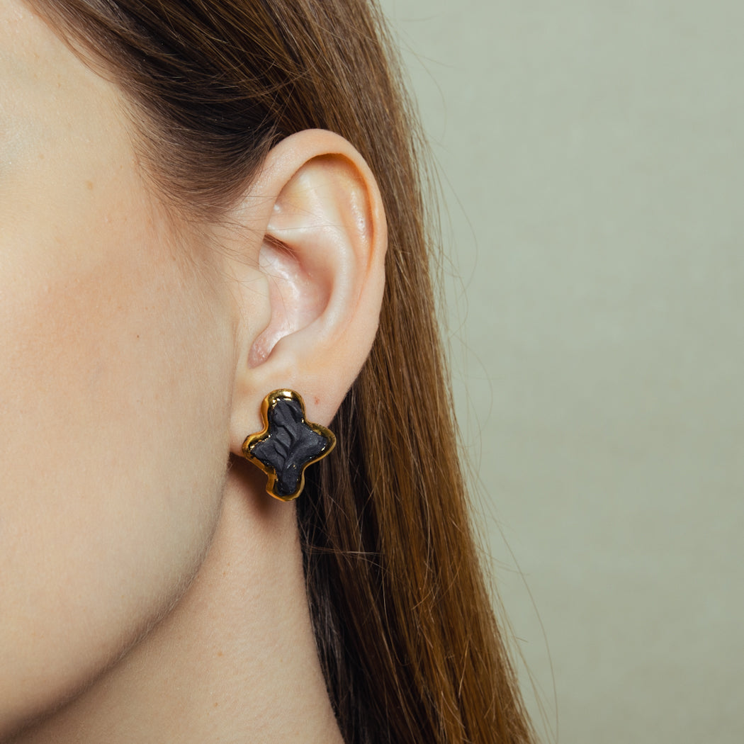 "Ilka" ooak porcelain earrings
