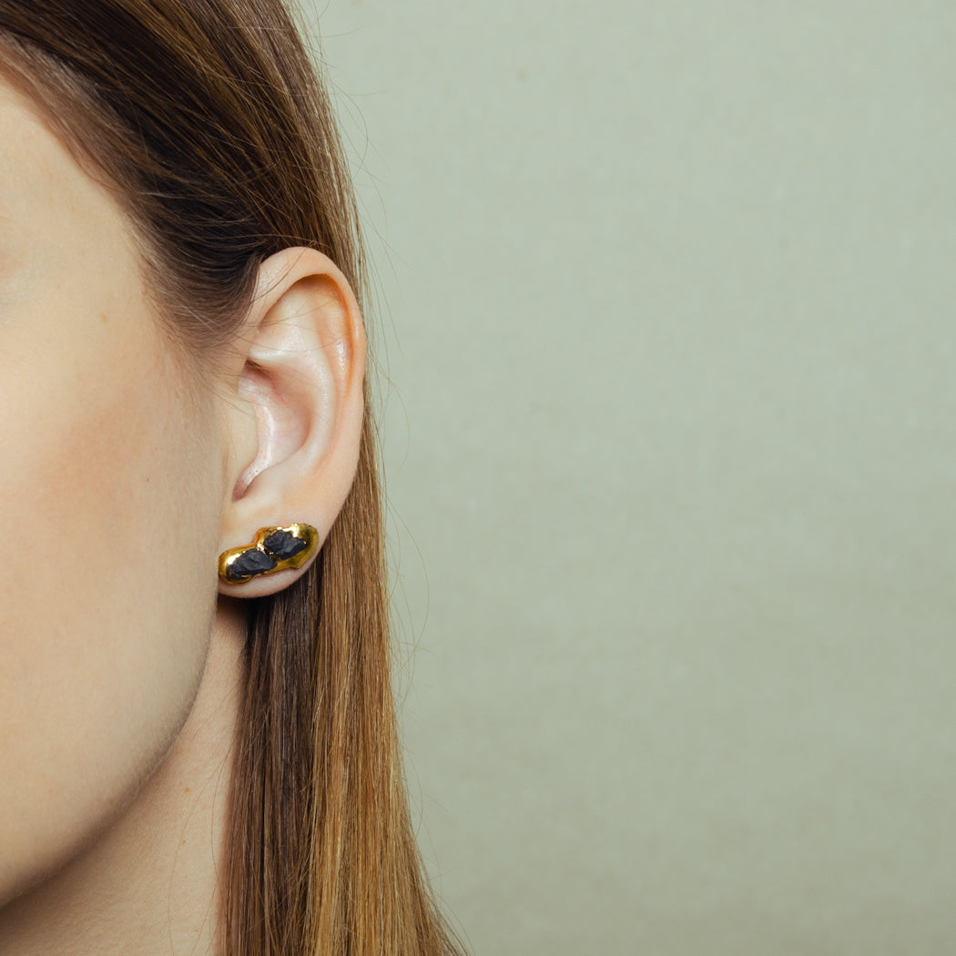 "Birgitte" ooak porcelain earrings