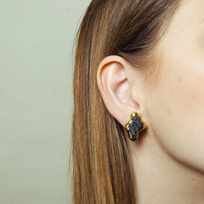 "Ilka" ooak porcelain earrings