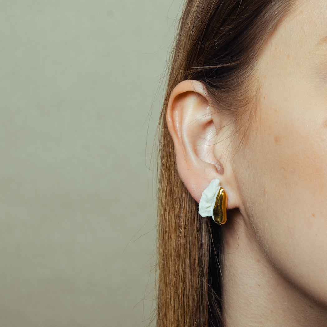 "Lyra" ooak porcelain earrings