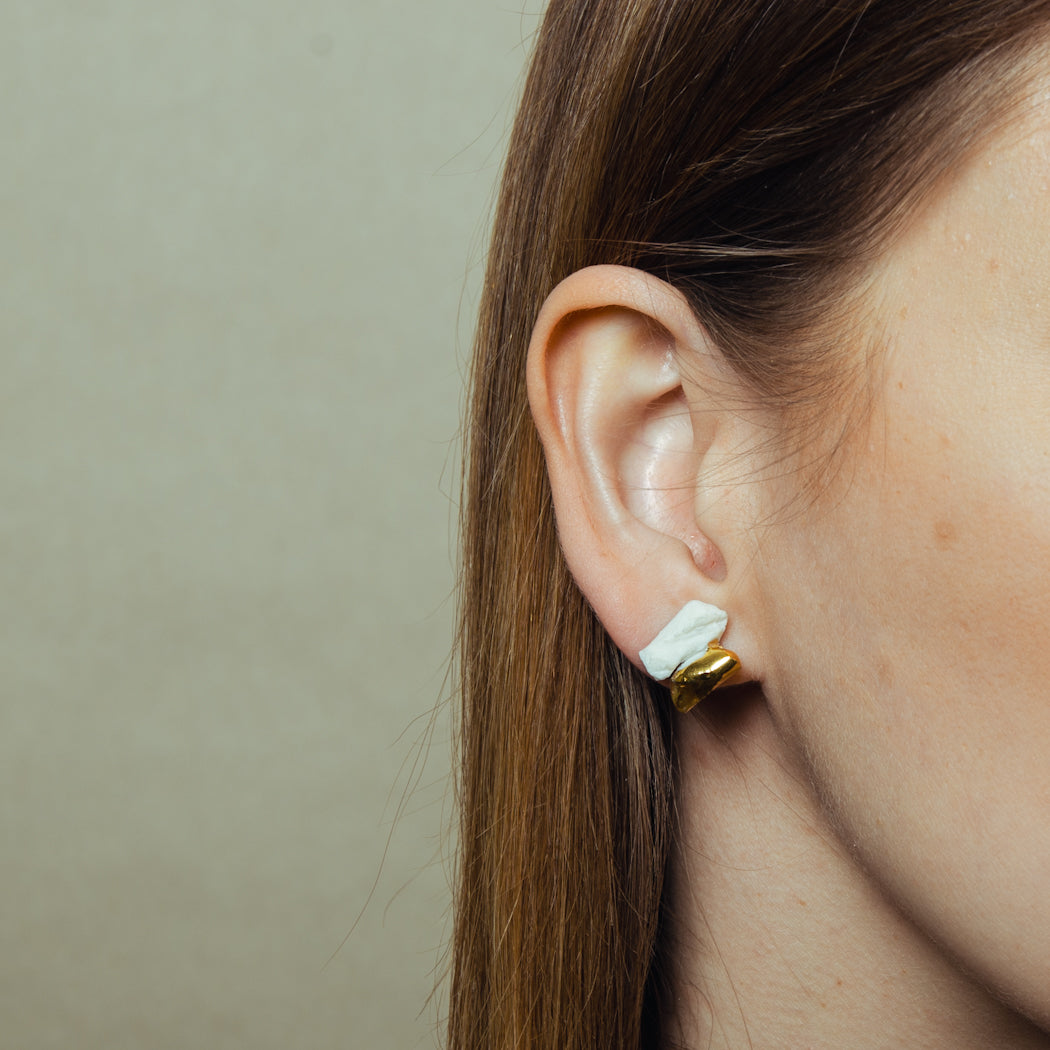 "Mila" ooak porcelain earrings