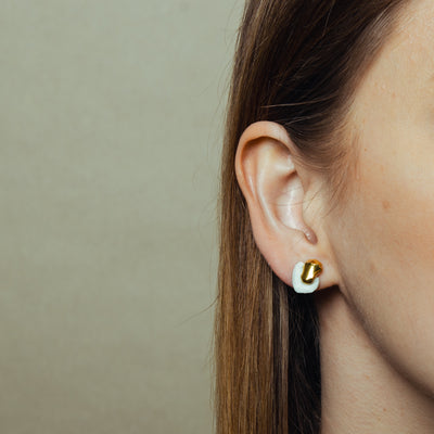 "Dafina" ooak porcelain earrings