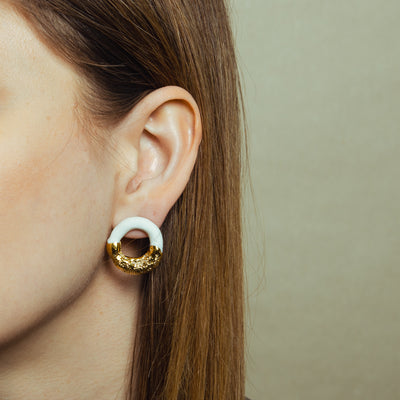 "Glora" porcelain earrings