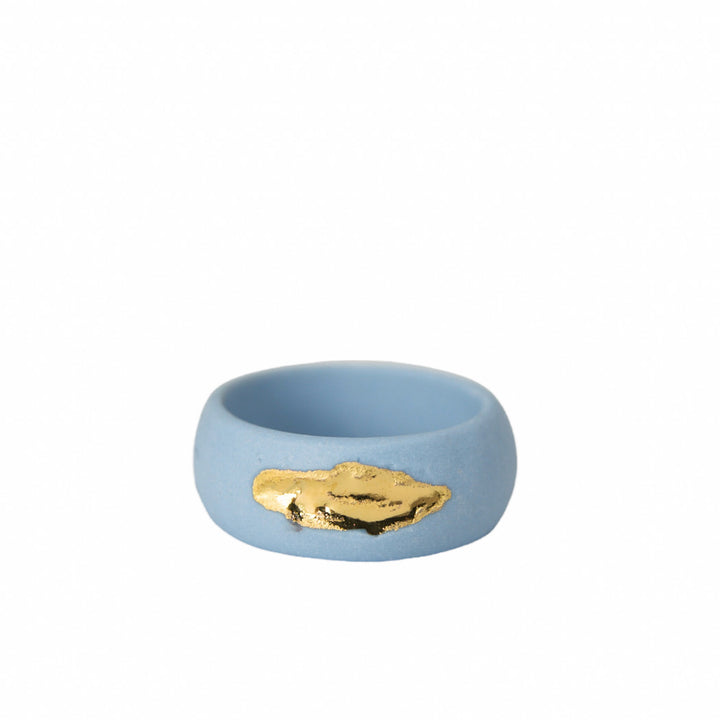 "Judy" Porcelain Ring With Gold