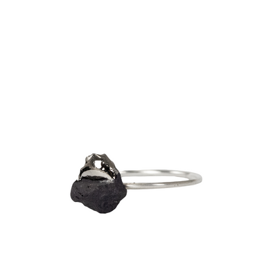 "Dambulla" Silver Ring With Porcelain